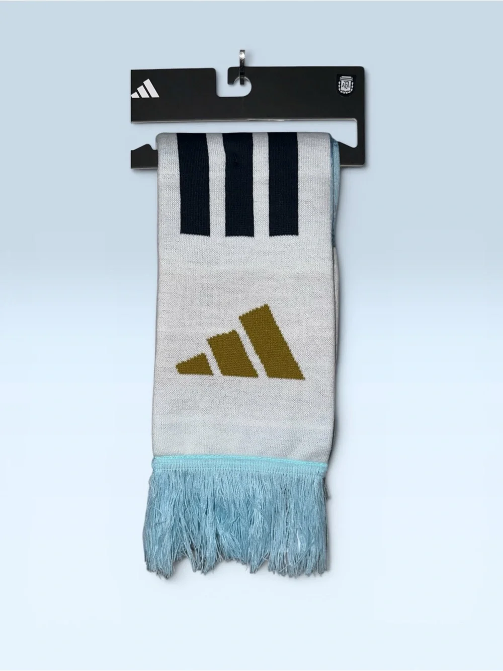 Adidas Argentina 26. AFA Crest Light Blue & White Soccer Scarf. FIFA 2026. New